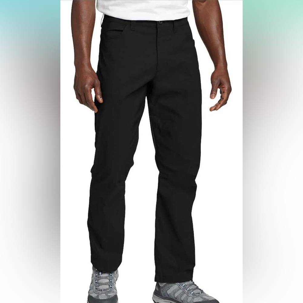 NWT Eddie Bauer Hiking Pants Men 38 x 30 Black Stretch Nylon Trek Tech Guide